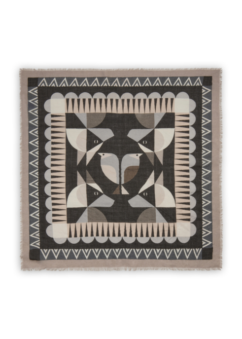 Tuch "PRINTED SQUARE WOOL/MODAL GRAPHIC MIX pi"