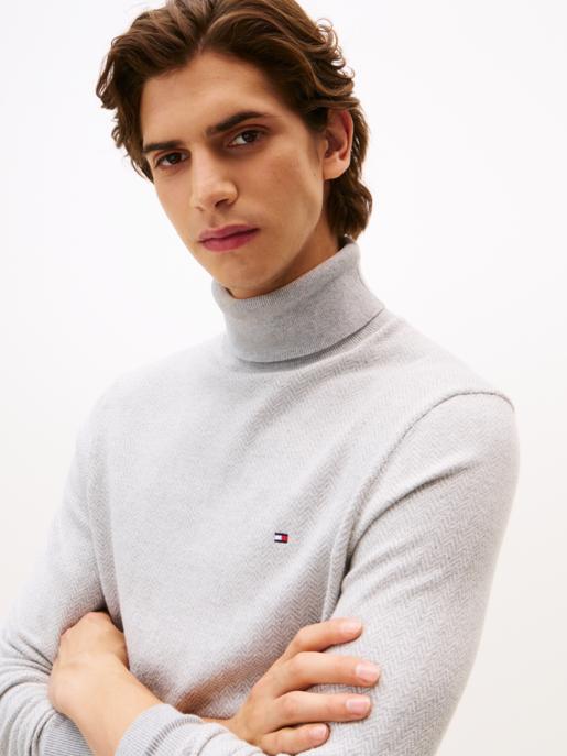 Rollkragenpullover "Herringbone Roll"