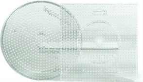 Bügelperlen Midi - 2er Set Stiftplatten im Beutel - Transparent großer Krei