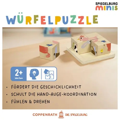 Würfelpuzzle Bauernhof - Spiegelburg min