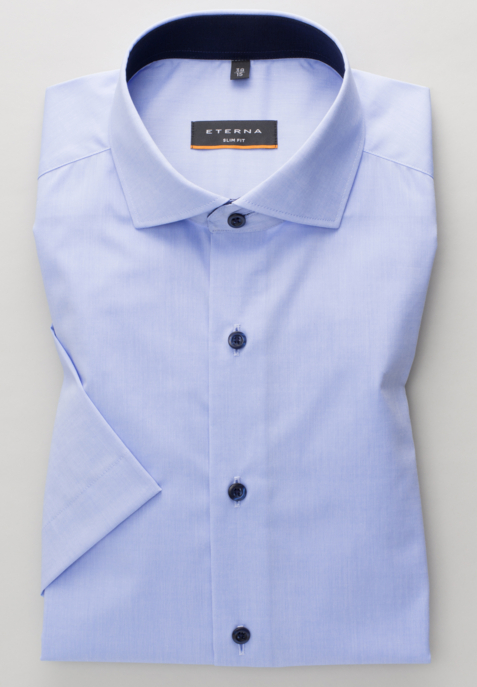 ETERNA KURZARM HEMD SLIM FIT STRETCH