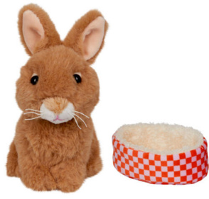 Kuscheltier "Kaninchen Rosi im Korb"