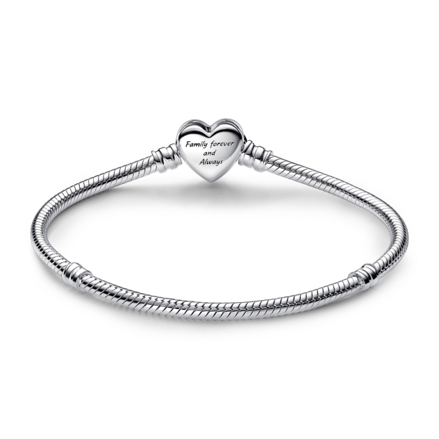 Moments Schlangen-Gliederarmband mit Funklendem Unendlichkeits-Herzverschluss