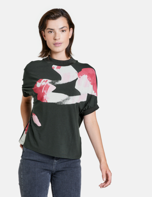Trend-Shirt mit platziertem Print