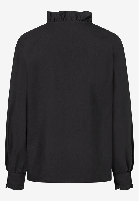 Bluse mit Rüschenkragen