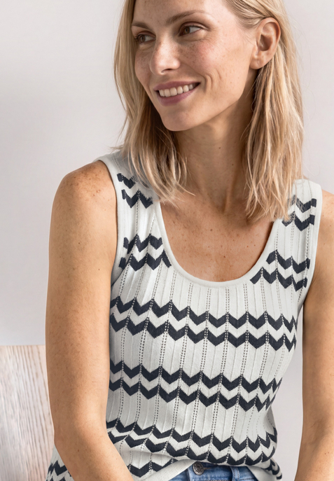Top "Strick-Top mit Zick-Zack-Muster"