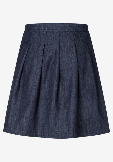 Jeans-Faltenrock