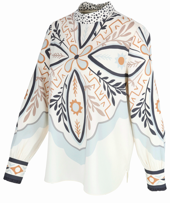 Bluse "grey creamy multi"