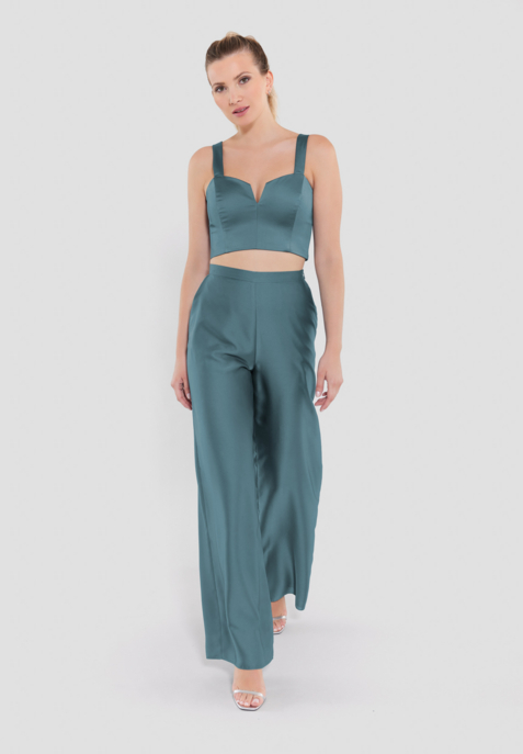 Hose aus nachhaltigem Satinchiffon
