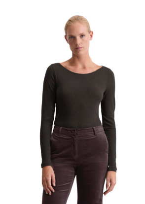 T-shirt, long sleeve, boat neck