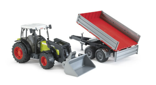 02112 Claas Nectis 267F plus Frontlader mit Anhänger, ab 3 Jahre