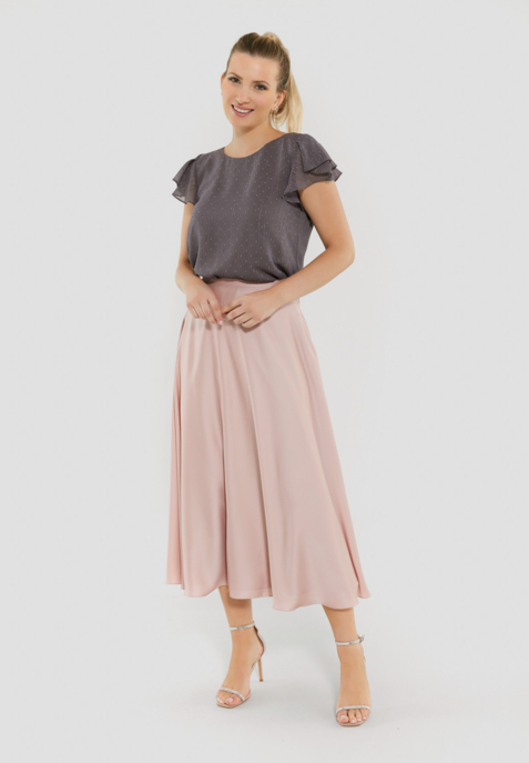 Rock aus nachhaltigem Satin Chiffon