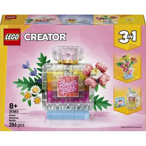 31383 Parfümflasche mit Blumendeko
