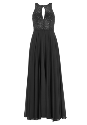 Abendkleid mit Stickerei und Cut-Out