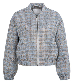Boucléjacke mit elastischen Bündchen
