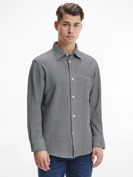 SOLID KNITTED OVERSHIRT