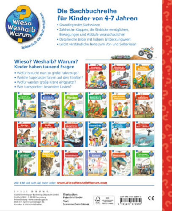 Kinder-Sachbuch "Wieso? Weshalb? Warum? - Wir entdecken die Riesenfahrzeuge"