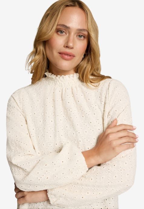 Bluse mit Lochmuster