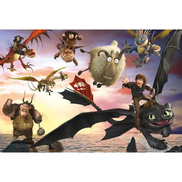 Puzzle "Dragons - Drachenreiter in Aktion", 100 Teile