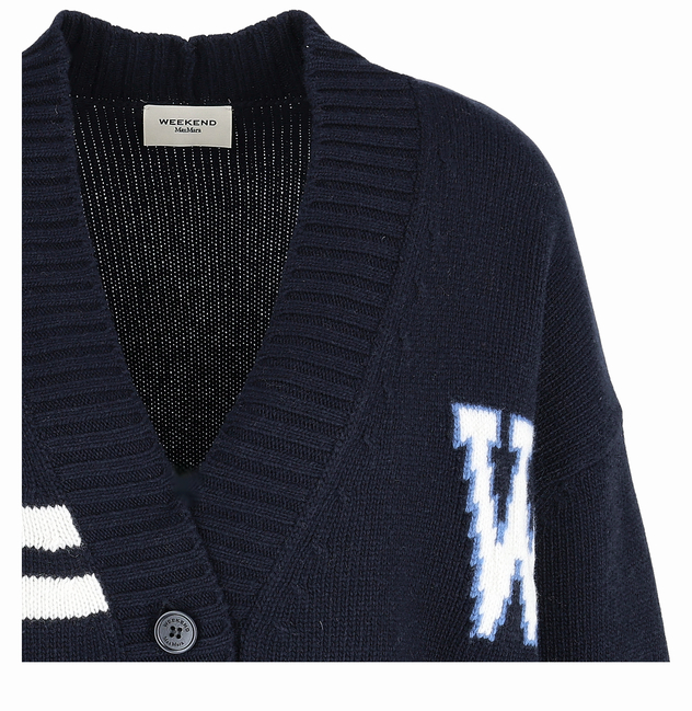Intarsien-Cardigan mit Sternmotiv