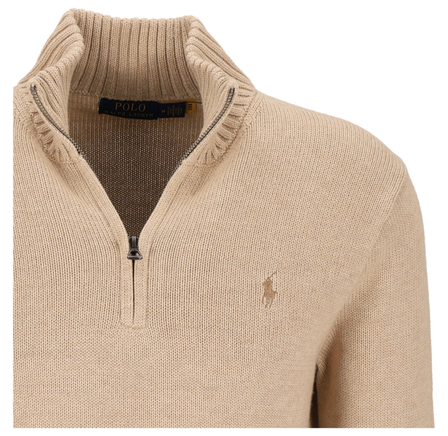 Baumwollpullover mit Reißverschluss
