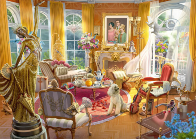 Secret Puzzle "Junes Journey: Salon des Orchideenanwesens", 1000 Teile