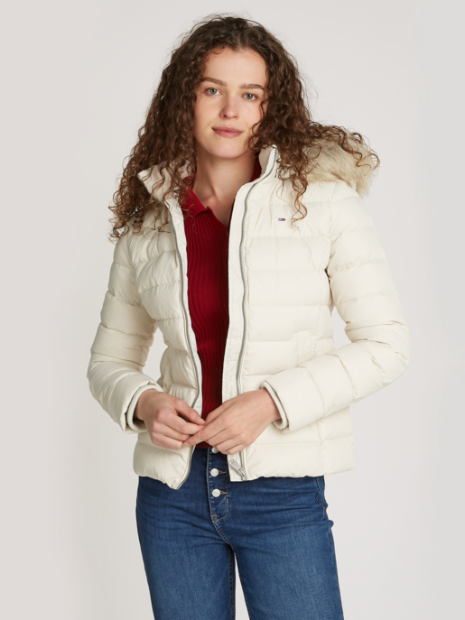 Daunenjacke Tommy Jeans Damen Essential Hooded Down Langarm Jacke