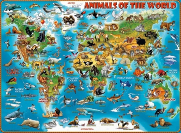Puzzle "Tiere rund um die Welt", 300 Teile