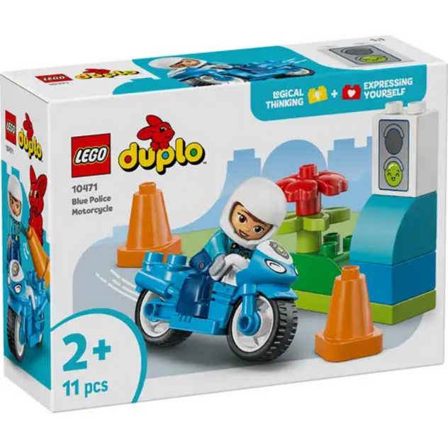 10471 Blaues Polizeimotorrad V29