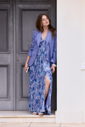 Abendkleid aus bedrucktem Jersey Pl