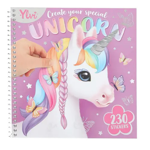Sticker- und Malbuch "Ylvi - Create Your Special Unicorn"