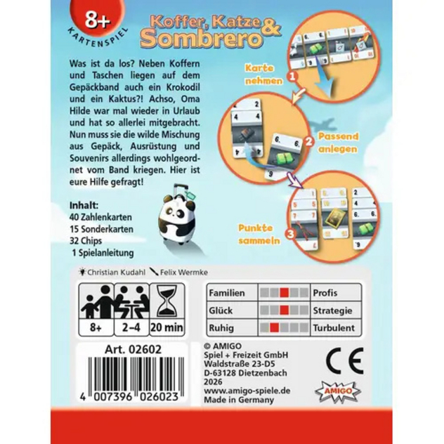 Familienspiel "Koffer, Katze & Sombrero"