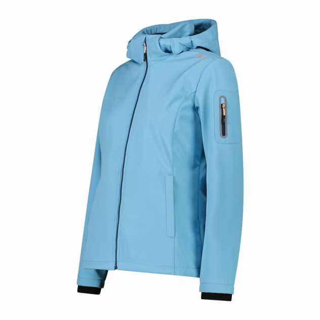 Softshell-Jacke mit abnehmbarer Kapuze