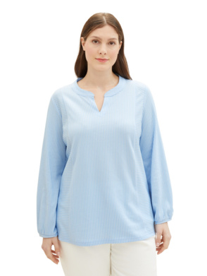 T-shirt blouse vertical stripe