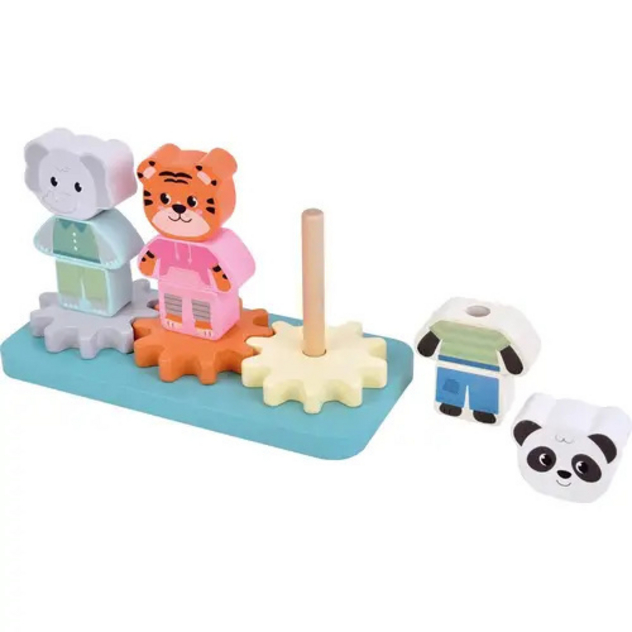 Stapelspiel mit Zahnrad Jungle Friends