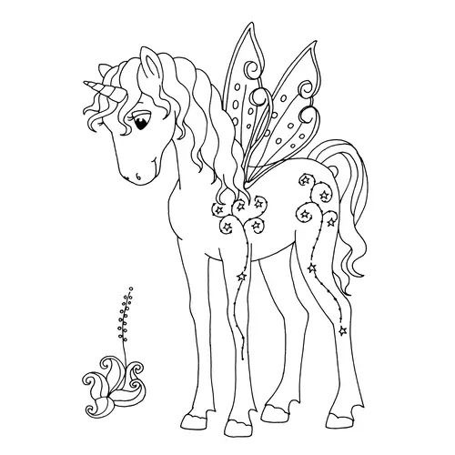 Malblock m. Glitzersteinchen (Einhorn-Pa
