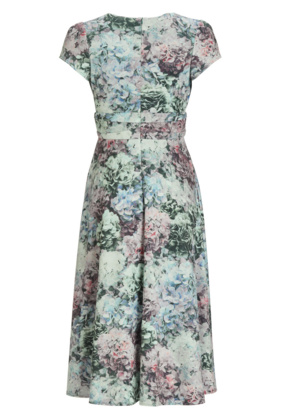 Cocktailkleid "aus floral bedrucktem Scuba"