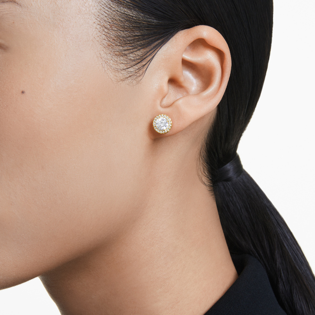 UNA:OHRSTECKER STUD PAVE WHITE/GOS