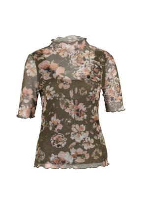 T-Shirt "Mesh-Blumen"