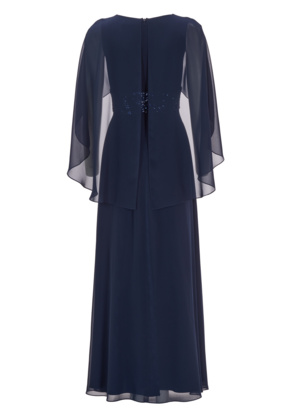 Abendkleid mit Cape aus Chiffon