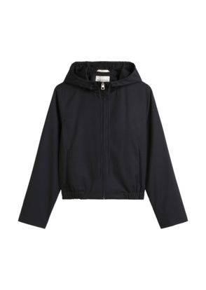 Zip-up jacket with hood