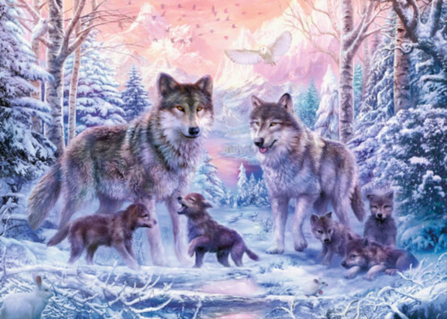 Puzzle "Artkische Wölfe", 1000 Teile