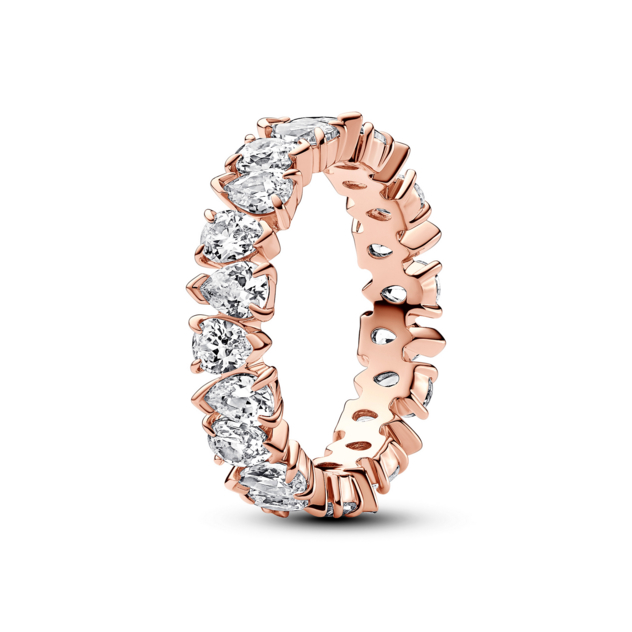 Abwechselnd Funkelnder Band-Ring
