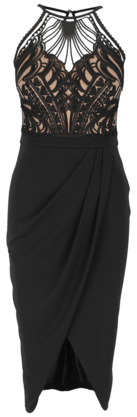 Cocktailkleid mit Häkelspitze