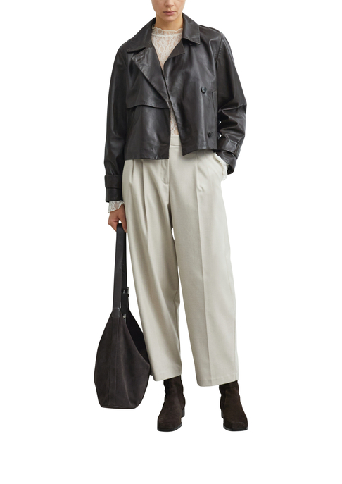 Flanell-Bundfaltenhose